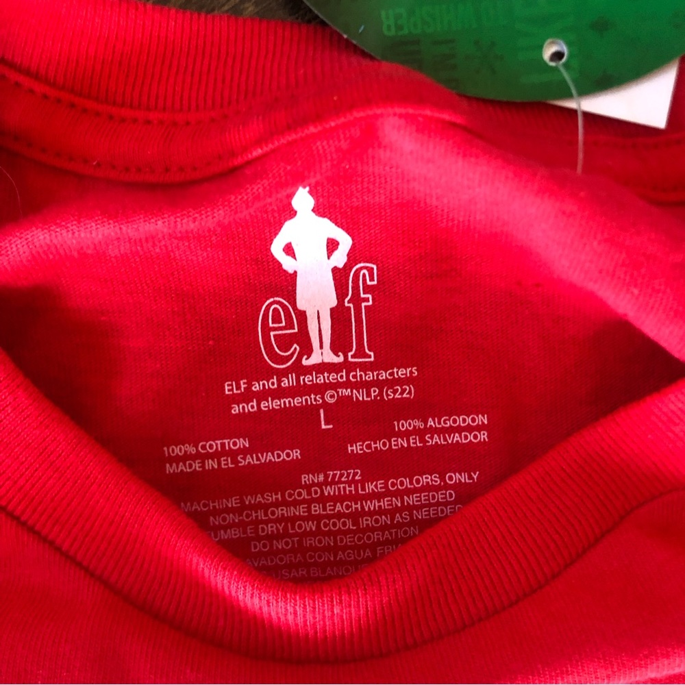 Buddy Elf Christmas tshirt. New sz Large - Picture 3 of 4